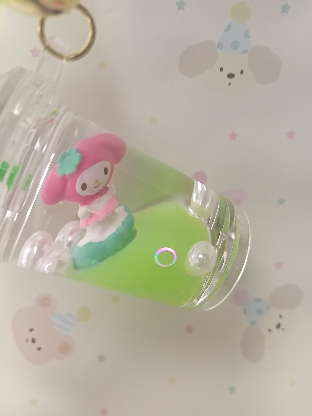 Sanrio My Melody Boba Milk Tea Liquid Float Keychain - Picture 6 of 6